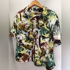 Koret Tropical Print Top XL & Skirt 18 Set